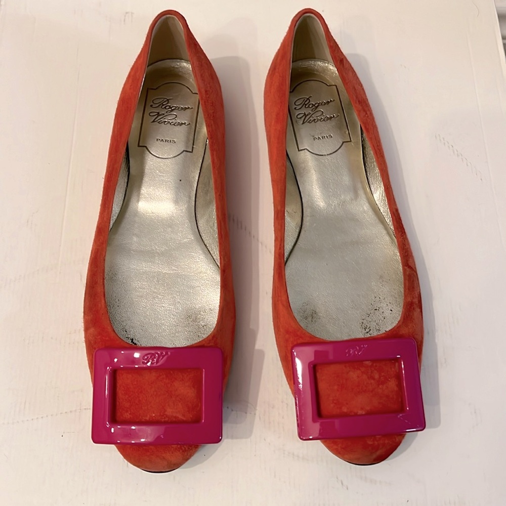 Roger Vivier slip on buckle flats